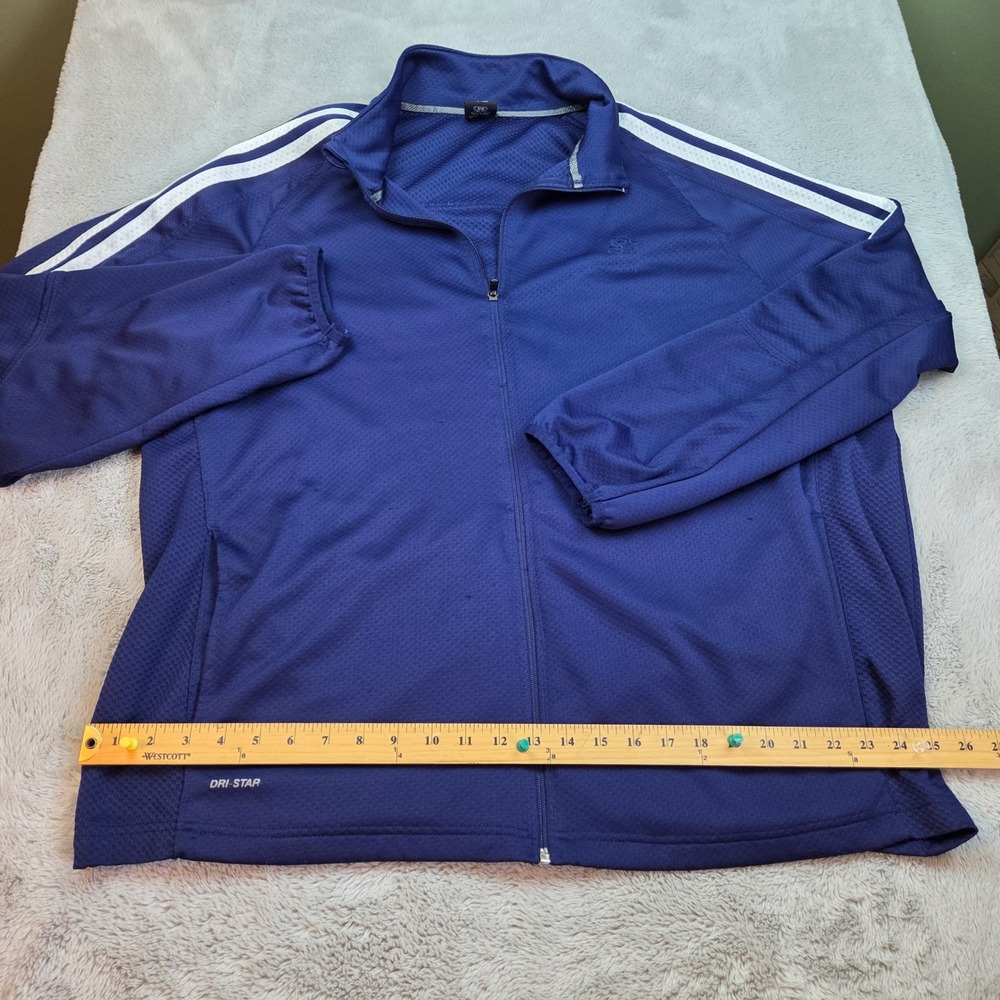 Starter Track Jacket Mens 2XL Dri-Star Full Zip Stripe‎ Athletic Training Navy